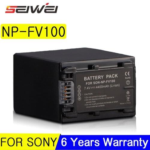 4400mAh NP-FV100 NP FV100 NPFV100 Digital Li-ion Battery for Sony DCR-SR15 SR21 SR68 SR88 SX15 SX21 SX44 SX45 Camera Batteries