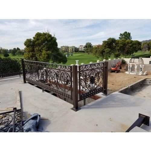 Wrought Iron Metal Guardrail Balcony Fence|Wrought Iron Fence