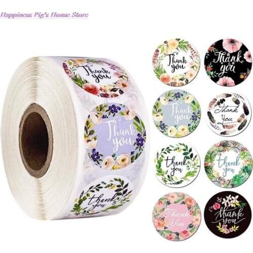 Gift Sealing Stickers 500PCs Thank You Stickers Seal Labels Festival Birthday Party Gift Decorations Labels