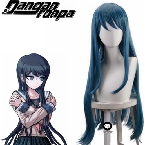 Danganronpa Maizono Sayaka Long Wig Cosplay Costume Dangan Ronpa Heat Resistant Synthetic Hair Women Wigs