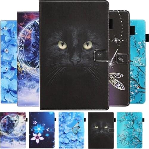 Cat Wolf Tablet For Lenovo Tab P11 Case TB-J606F J606 F P 11 inch 11" PU Leather Wallet Coque For Lenovo Tab P11 2020 Cover +Pen