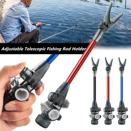 Adjustable Stainless Steel Fishing Rod Holder Telescopic Fishing Bracket Fixed Frame Fishing Supplies