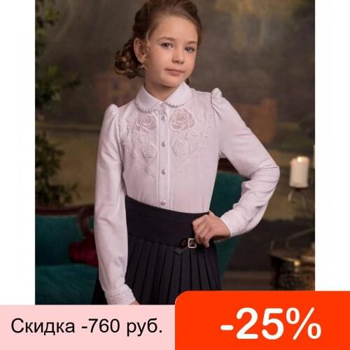 Белые блузки для девочек Розовый Какаду China At AliExpress