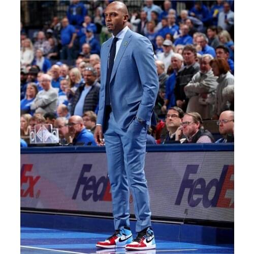 Blue Handsome Men Tuxedo Groom Suits Peaked Lapel Slim Fit One Button High Quality Business Prom Party Blazer Jacket 2 Pieces