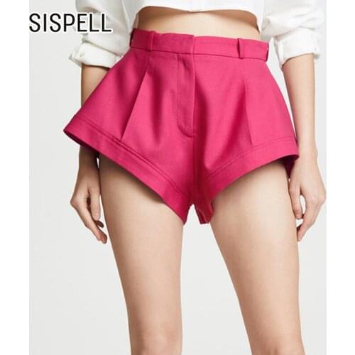 SISPELL Womens Shorts High Waist Wide Leg Beach Style Large Sized For Female Sexy Shorts2020 Fashion Streetwear New Tide