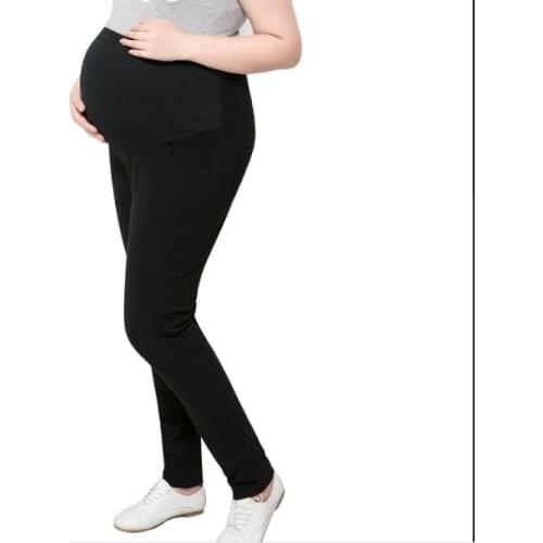 Fashion Winter Belly support Warm Pants Maternity Velvet Thick black Cashmere Pants For Pregnant Loose Maternity pants Warm