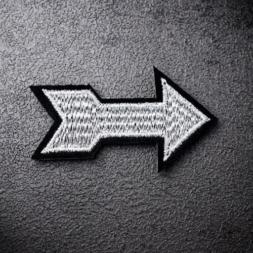 Arrow (Size:3.5X6.0cm) DIY Cartoon Cloth Badges Patch Embroidered Applique Sewing Label Clothes Stickers Apparel Badge