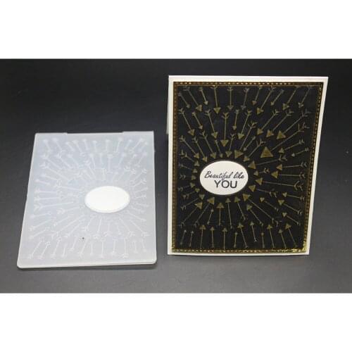 2019 New Arrival Arrow/Round Plastic/Metal Plates For DIY Scrapbooking/Clear Stamps/Embossing Folder And Cutting Dies Set Crafts