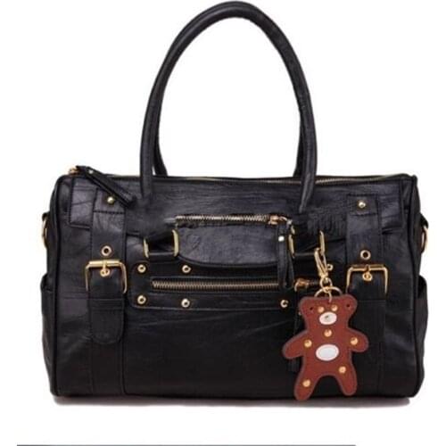 Large Capacity Women Bags Shoulder Tote Bags Bolsos New Women Messenger Bags With Bear Pendant Designers Leather Handbags