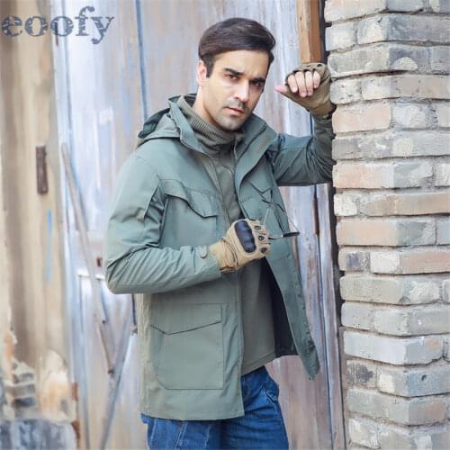 Military Camouflage Male Clothing US Army Tactical Mens Windbreaker Hoodie Field Jackets Outwear Coats With Hat