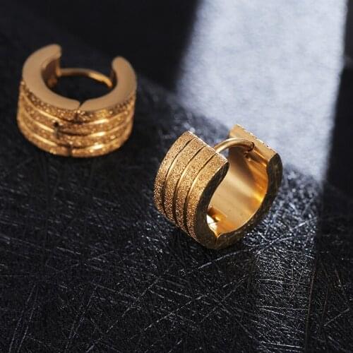 2019 Charm New Trendy Femme Four Floors Face-Slim Stainless Steel Material Scrub Romantic Stud Earrings For Women Jewelry Gift