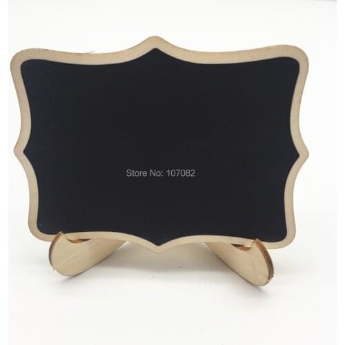 12pcs Rustic Wedding Wood Mini Chalkboard Easel Vintage Blackboard Party Table Decorations Garland Notice Number Tags