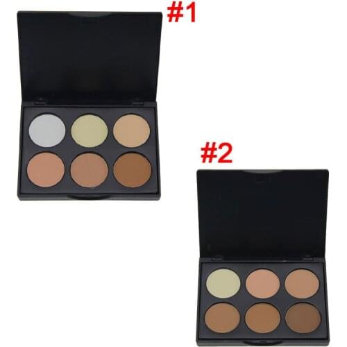6 color contouring powder palette Pressed powder Eye shadow Concealer cosmetic Makeup Tools Blush Face makeup
