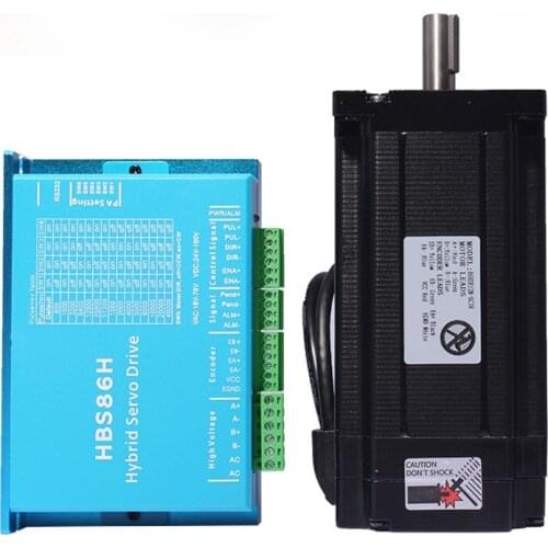 86 model full closed loop high speed stepper servo motor sets,2-phase4-wire Closed loop stepper motor 12N.m + driver,J19329