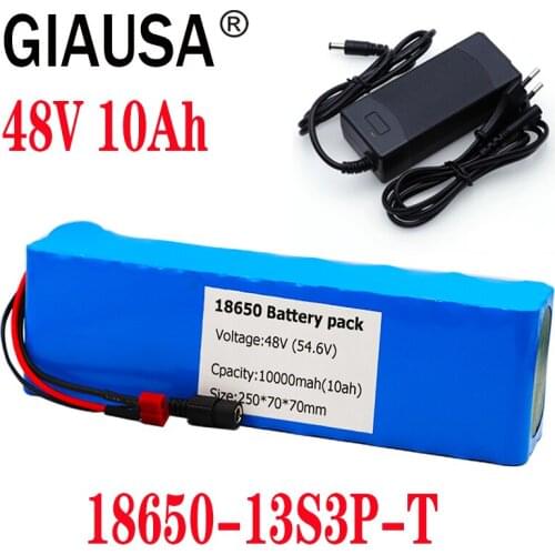 GUAUSA e-bike battery 48v 10ah li ion battery pack bike conversion kit bafang 1000w and charger XT60 Plug