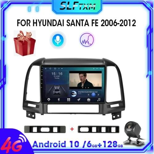 2 Din Android 10 Car Radio Multimedia Video Player GPS Navigation For Hyundai Santa Fe 2006 2007 2008-2012 2 din Stereo Screen