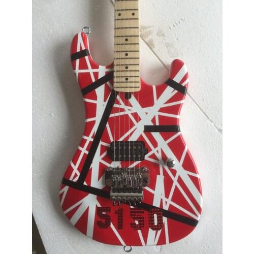 Free delivery / high quality double shake vibrato guitar with line pattern / China Electric Guitar