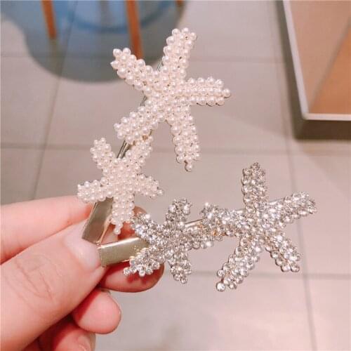 Glittering Rhinestone Pearls Hairpins Headwear for Women Girls fashion Hair Clips Barrette Tools hair Accessories Hair Ornaments