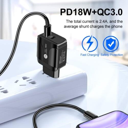 Quick Charge 3.0 QC 18W PD USB Charger QC3.0 Fast Charging USB Wall Phone Charger Mobile Phone Charger Adapter EU US UK Plug