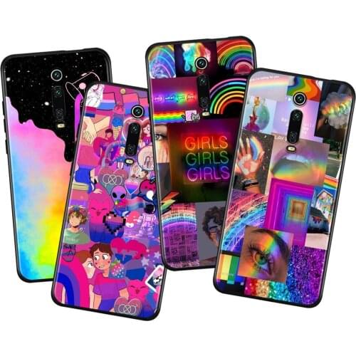 Gay Lesbian LGBT Rainbow For Xiaomi Redmi 9i 9T 9A 9C 9 8A 8 GO 7 7A S2 Y2 6 6A 5 5A 4X Prime Pro Plus Black Phone Case