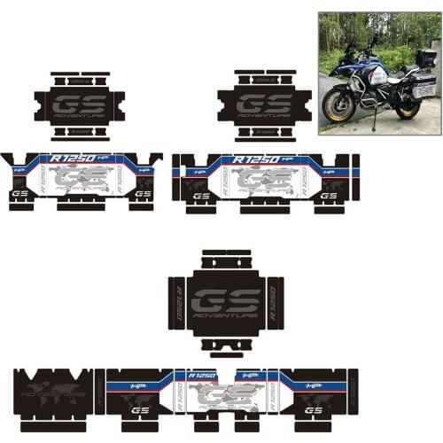 Decorative Stickers Protector Cover Reflective For BMW R1200GS R1250GS Adventure 2013-ON Motorcycle Aluminum Box Black