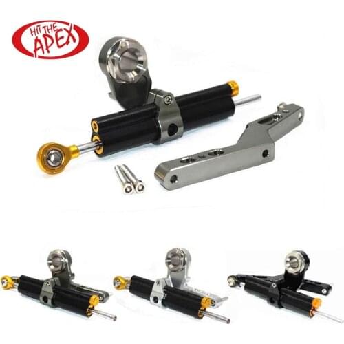 Steering Damper For Kawasaki Ninja ZX-6R ZX6R 636cc 2013 2014 2015 2016 CNC Stabilizer Set Linear Reversed With Mounting Bracket