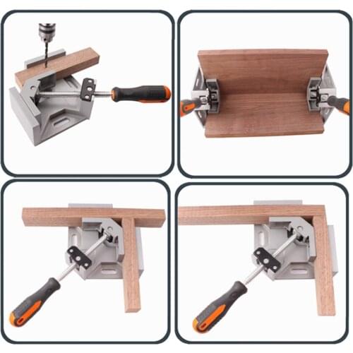 Woodworking Aluminum Single Handle 90 Degree Right Angle Clamp Angle Clamp Frame Clip Right Angle Folder Tool