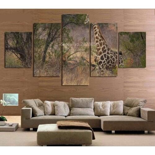Giraffe Animal Framed Paintings Picture Print on Canvas For Home Decoration Wall Art Picture For Living Room Mass Effect