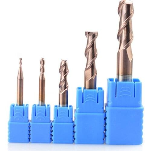1pc 1-12mm carbide end mill hrc 50 2 flute end end mill ticn coated cnc router engraving bit