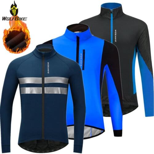 WOSAWE Winter Warm Up Thermal Cycling Jacket Bicycle Clothing Windproof Waterproof Jersey MTB Mountain Bike Sports Jacket
