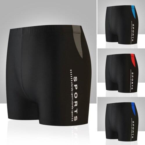 2021 New Fashion Mens Nylon Swimming Shorts Comfortable Breathable Increase Adult Boxer Swimming Shorts