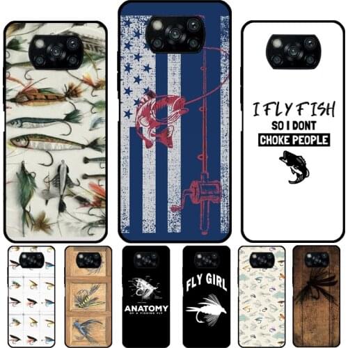 Fly Fishing Lure For POCO X3 Pro F2 F3 M3 Pro Case For Xiaomi Mi Note 10 Lite 9T 10T Pro Mi 11 Ultra Cover