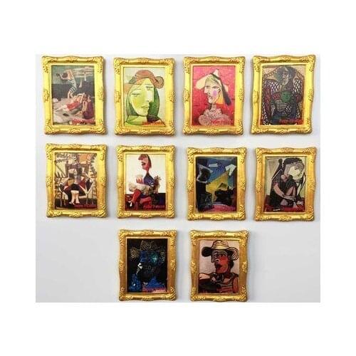 French Spanish abstract painter Picasso paintings tourist souvenir magnetic refrigerator stickers
