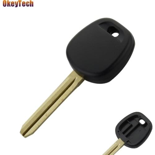 OkeyTech for Toyota Key Transponder Keys Blank Replacement Fob Remote Auto Car Key Shell Cover Case For Toyota TOY43 Uncut Blade