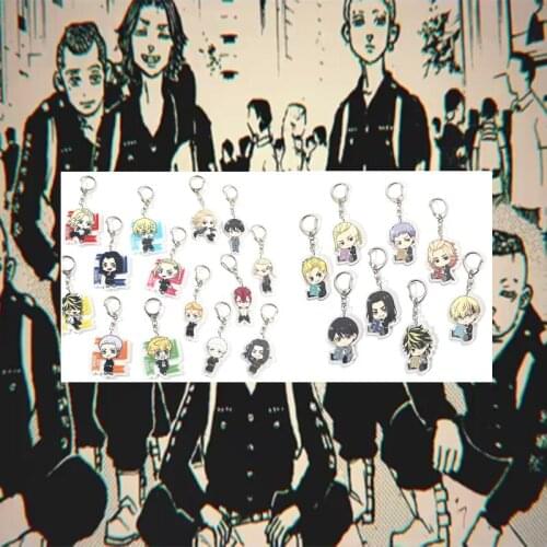 Wholesale 10pcs/lot Anime Tokyo Avengers Keychain Tokyo Revengers Peripheral Acrylic Cute Pendant Accessories for Friends Gifts