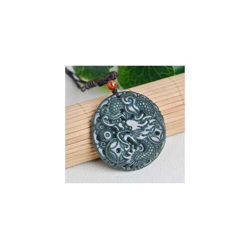 Wholesale Certificate hetian jade zodiac dragon phoenix Jewelry necklace pendant gift