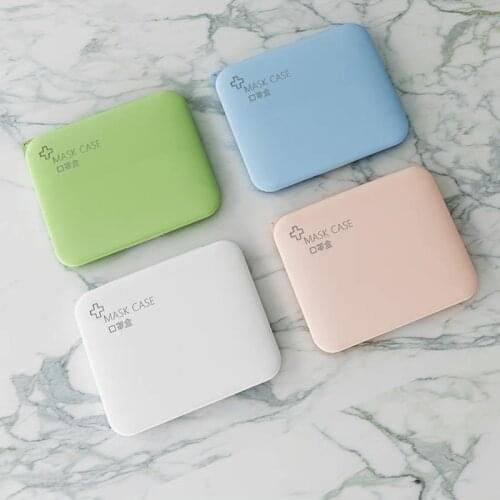 KN95 Dust Mask Box Student Portable Mask Temporary Storage Folder Plastic Storage Box