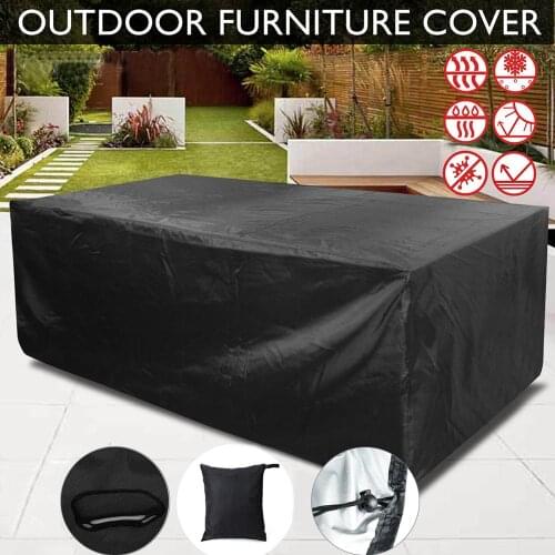 Patio Cover Essort Large Capacity Outdoor Sectional Furniture Cover, Table and Chair Seat Lounge Porch Sofa Covers Waterproof D