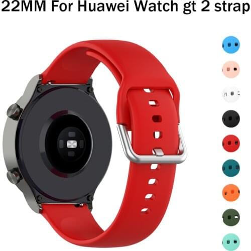 22MM silicone Watchband strap For Huawei watch GT2 Pro Smart Accessories Samsung Galaxy Watch 46mm wriststrap Xiaomi LS05 band