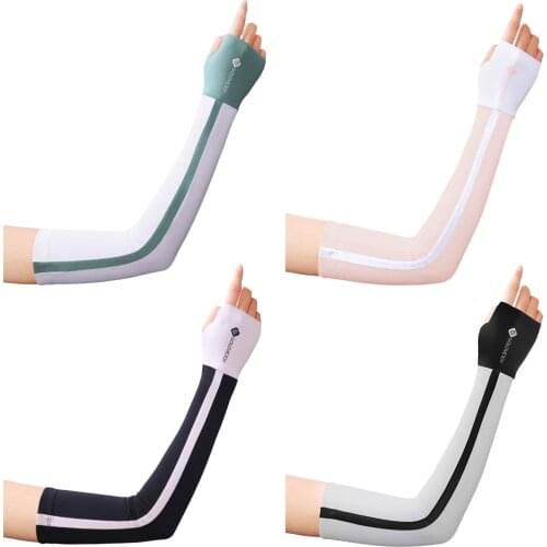 HOT Breathable Quick Dry UV Protection Running Arm Sleeves Women Elbow Pad Fitness Armguards Sports Cycling Arm Warmers