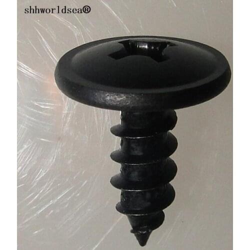 Shhworldsea 100 Pcs/Lot auto nut bolts U Round head cross tapping screw for nissan