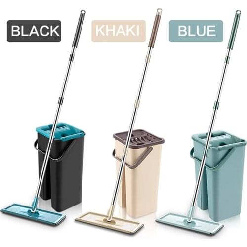 New 4/6 Cloth 360 Rotating Mops Cloth Avoid Hand Washing Squeeze Automatic Bucket Cleaning Kitchen Wooden Floor Household Tools