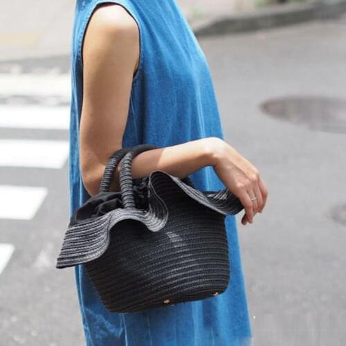 New Fashion Women Handbags Bohemian Summer Straw Beach Bag High Quality Luxury Designer Female Carrying Basket Bag Shopper Purse