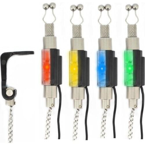 Carp Bite Swinger, Chain Style LED illuminated Swinger for Carp Fishing Bite Alarm Hangers Indicator System,4pcs