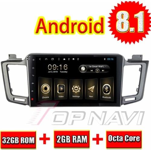 Topnavi 10.1" Octa Core Core Android 8.1 Car GPS for Toyota RAV4 2013 2014 2015 2016 Autoradio Multimedia Audio Stereo,NO DVD