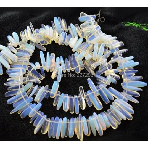High Quality White Opal 16~25mm Fang Shape Beads For Fashion Jewelry Making Materials 10strand/lot