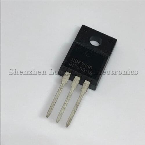 10PCS/LOT 7N50 MDF7N50 TO-220F 500V7A N-Channel Field Effect Transistor