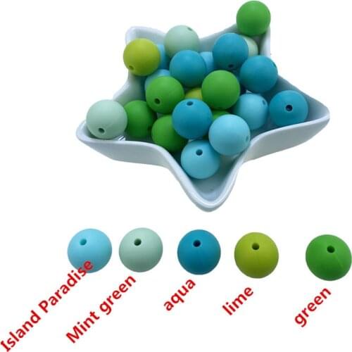 100 pcs Silicone loose Beads 12mm Eco-friendly Sensory Teething Necklace Food Grade Mom Nursing DIY Jewelry Baby Teethers