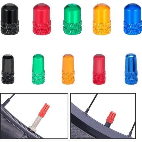 2/4pcs Bicycle Tire Valve Caps With Nut Set MTB Road Bike Tube Valve Cover Dustproof AV/FV Schrader valve Cap Presta valve Cover