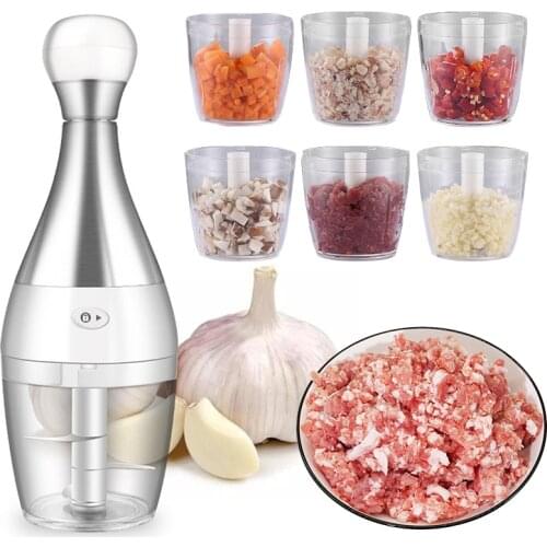 2021 10 Seconds Bowling Shape Multifunction High Speedy Vegetable Fruit Twist Shredder Manual Meat Grinder Chopper Garlic Cutter